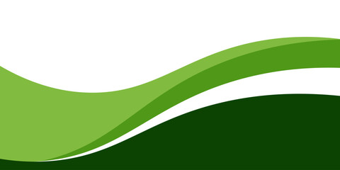 Abstract green wave background, Vector green line background curve element with white space for text and message design, overlapping layers Trending.