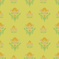 Seamless vintage floral vector pattern illustration for wallpaper design and spring decor