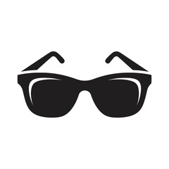 A simple, black and white illustration of a pair of sunglasses, perfect for summer.