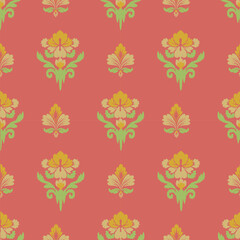 Seamless vintage floral vector pattern illustration for wallpaper design and spring decor