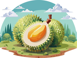 The Spiky Exterior, Creamy Interior: Durian Symbolizing the Reward of Perseverance, Encouraging Youth to Look Beyond Initial Appearances in Life and Food.