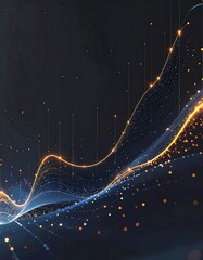 Dynamic Digital Data Visualization with Glowing Particles
