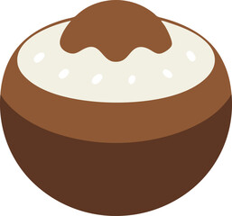 Delicious coconut lamington dessert icon