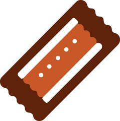 Icon of a tim tam biscuit on a white background