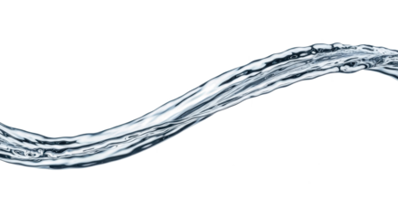 Blue water splash a dynamic wave of clear water isolated on transparent background