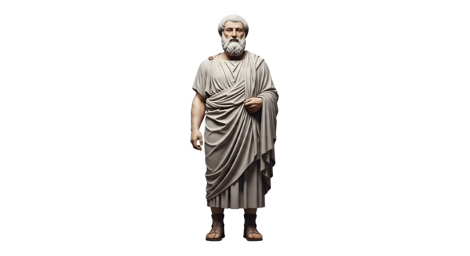 Statue of a Philosopher Ancient Wisdom in Stone.