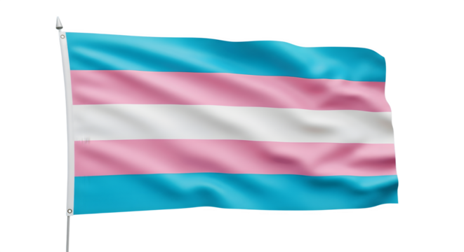 Transgender Pride Flag Waving Proudly in the Breeze Symbolizing Identity.