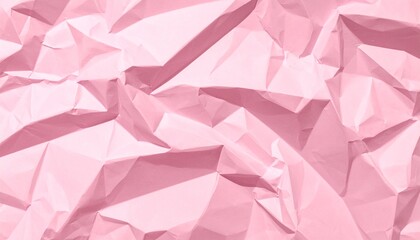 Naklejka premium Crumpled Pink Paper Texture Background - Abstract Wrinkled Surface for Design and Art
