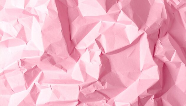 Crumpled pink paper texture background, abstract wrinkled paper surface, vibrant color, creative backdrop, material design, rough texture, art and craft concept - Powered by Adobe