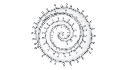 Blue water splash spiral water splash isolated on transparent background