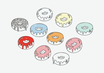 Doughnut Variety A Colorful and Delicious Selection of Freshly Made Treats