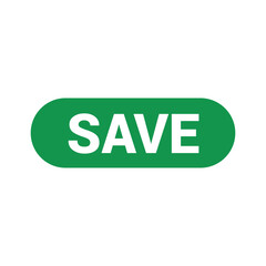 Fototapeta premium A green rectangle save with white text