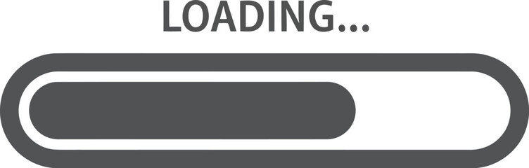 Progress bar icon indicating data loading process and internet connection status vector