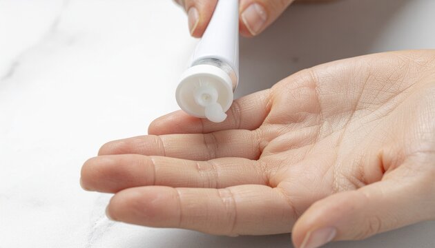 A close-up shot of a person's hand dispensing liquid soap from a container, highlighting personal hygiene - Powered by Adobe