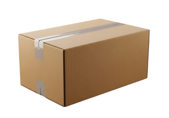 Sealed corrugated cardboard box perfect for shipping packaging and storage