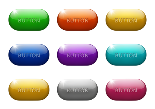 Colorful Buttons Collection Shiny and Modern for Website Design Elements - Powered by Adobe