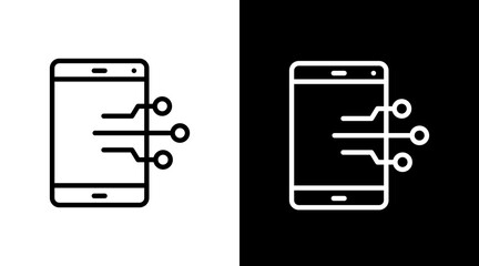Obraz premium Smartphone White Icon Set Design
