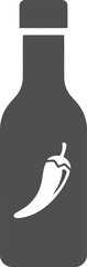 Spicy pepper sauce bottle icon simple vector graphic for food and beverage branding vector