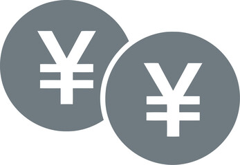 Fototapeta premium Japanese yen symbols currency money finance economic concept abstract circles graphic design vector