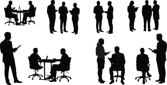 Business teamwork silhouettes, corporate meeting, professional collaboration, office communication, leadership discussion, workplace strategy, networking, presentation