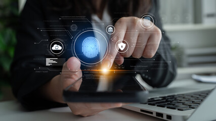 Biometric identity system using fingerprint and facial recognition to secure cloud access, protect...