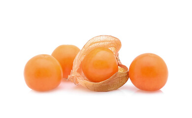 Cape gooseberry, physalis isolated on white background
