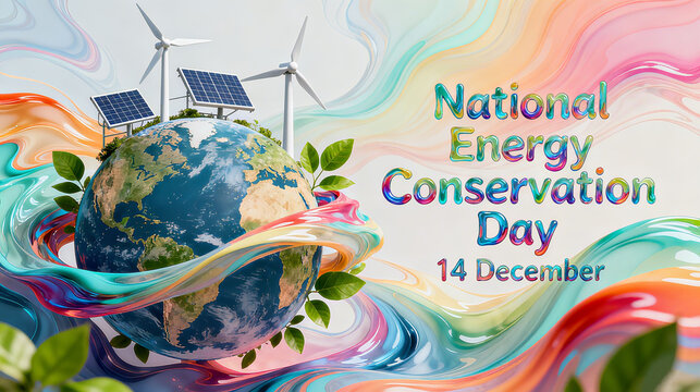 Global energy conservation, diversified energy utilization, and ecological aesthetics, suitable for international environmental exhibitions and energy-saving themed art promotional materials.
