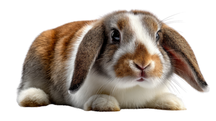 Adorable Bunny Portrait: A captivating close-up of a charming bunny with endearing long ears and a sweet expression, posing elegantly for the camera.