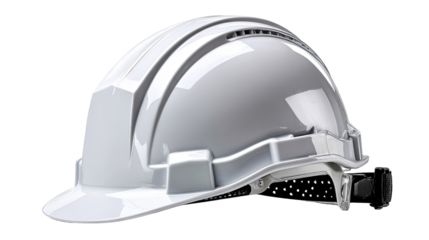 Protective Helmet: A sleek and durable safety helmet, essential for construction and industrial environments. It represents a symbol of protection and workplace safety