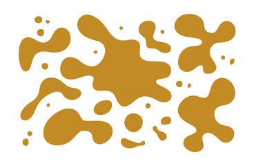 Abstract mustard color paint splash background vector illustration for design and decoration use