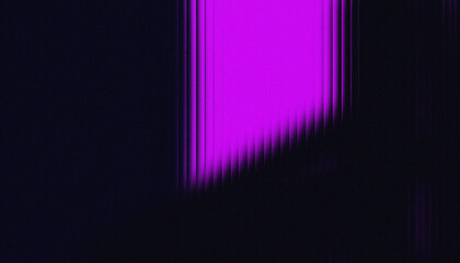 Neon Magenta Vertical Light Effect on Dark Grained Texture. Abstract Purple Background