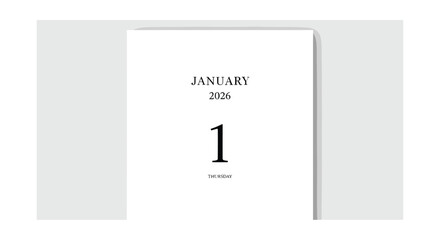 Minimalist white card with the number one and text in elegant font