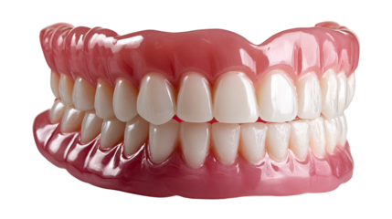 Denture Detail: A close-up view of a complete set of dentures, showcasing the intricate design and attention to detail. This image encapsulates oral health and dental care.