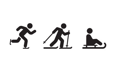 Fototapeta premium Winter sports icons set