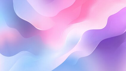 Abstract, soft color blend of pastel pink, purple, and blue flowing waves