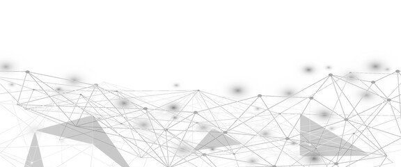Gray and white abstract image of lines. © Zayyan