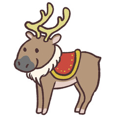 可愛いトナカイのイラスト