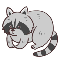 可愛いアライグマのイラスト