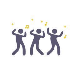 happy people dancing at the party