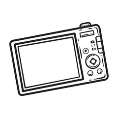 retro camera icon vector illustration graphic design in black and white