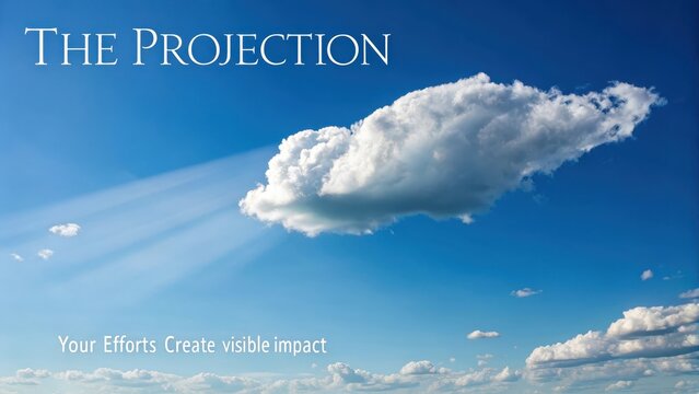 A single large white cumulus cloud illuminated by bright sun rays in a clear blue sky