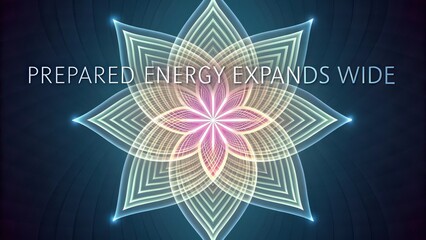 An Abstract Glowing Flower With Spiral Energy and Light Patterns