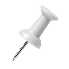 White push pin isolated on white background