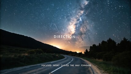 A Winding Road Under the Starlit Milky Way, Guiding the Way Forward