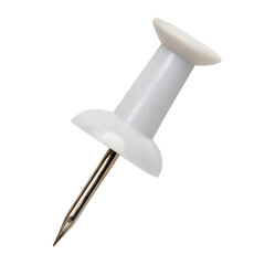 White push pin isolated on white background