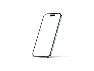 Smartphone Transparent PNG Image with Realistic Shadow | Blank template for mockup