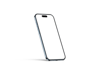 Smartphone Transparent PNG Image with Realistic Shadow | Blank template for mockup