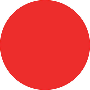 A Simple Vibrant Red Circle on a Transparent Background Perfect for Graphic Design and Web Elements