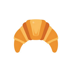 Isolated Vector Illustration: A Golden Croissant on a Black Background, Perfect for Commercial Food and Baking Projects