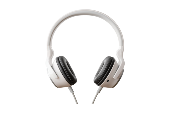Noise cancelling headphones, isolated on transparent background